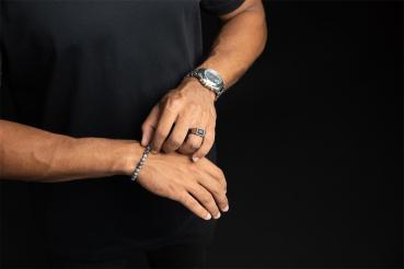 Preview: Armband mit 6 mm Hawk Eye Stein - Hawk Eye 6mm